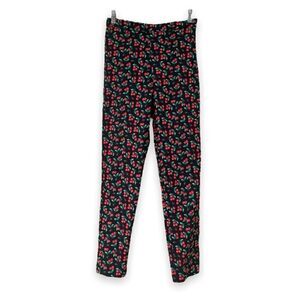 🍒 Cherry Print Skinny Slacks (Size 4)